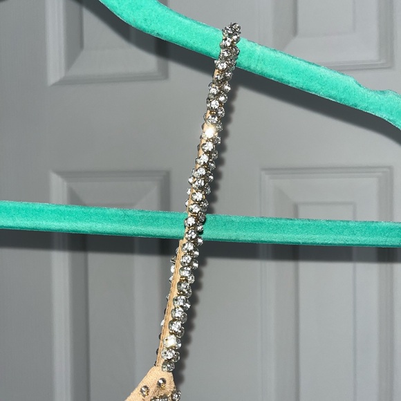 Sherri Hill Brown and Cream Maxi Gown Sleeveless Plunge - Picture 6 of 7